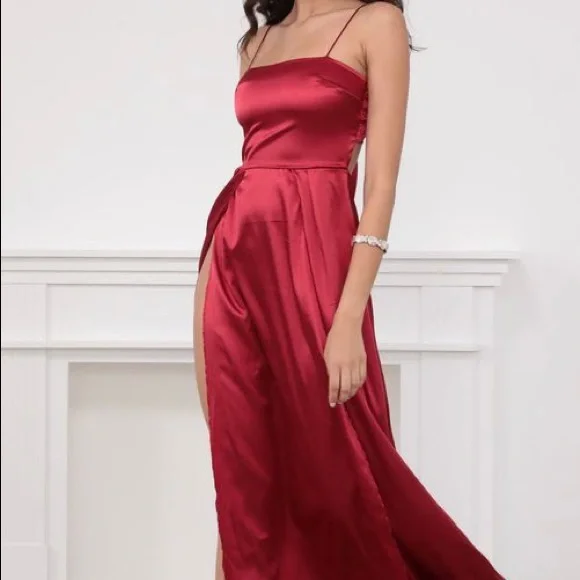 chinese dress ladies Lucy in the Sky Rose Strapless Maxi Dress in Red